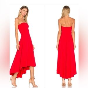 Susana Monaco Red Strapless Dress